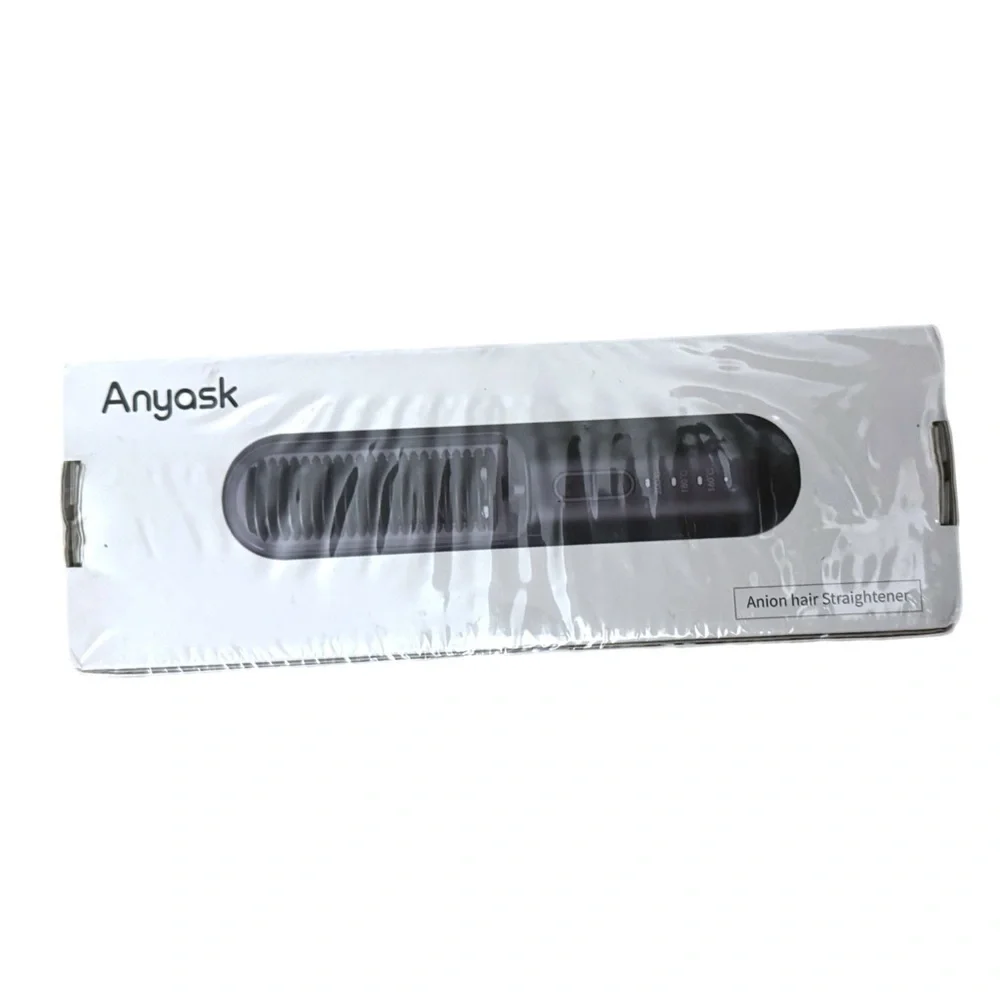 Anyask Cordless Portable Hair Straightener Black Travel Lightweight Chargeable